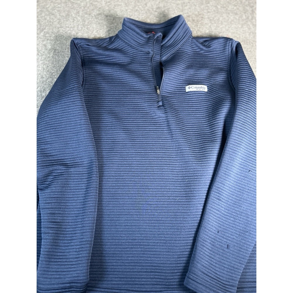 Columbia Sweatshirt Adult Blue 1/4 Zip Long Sleeve‎ Pullover Mens XL